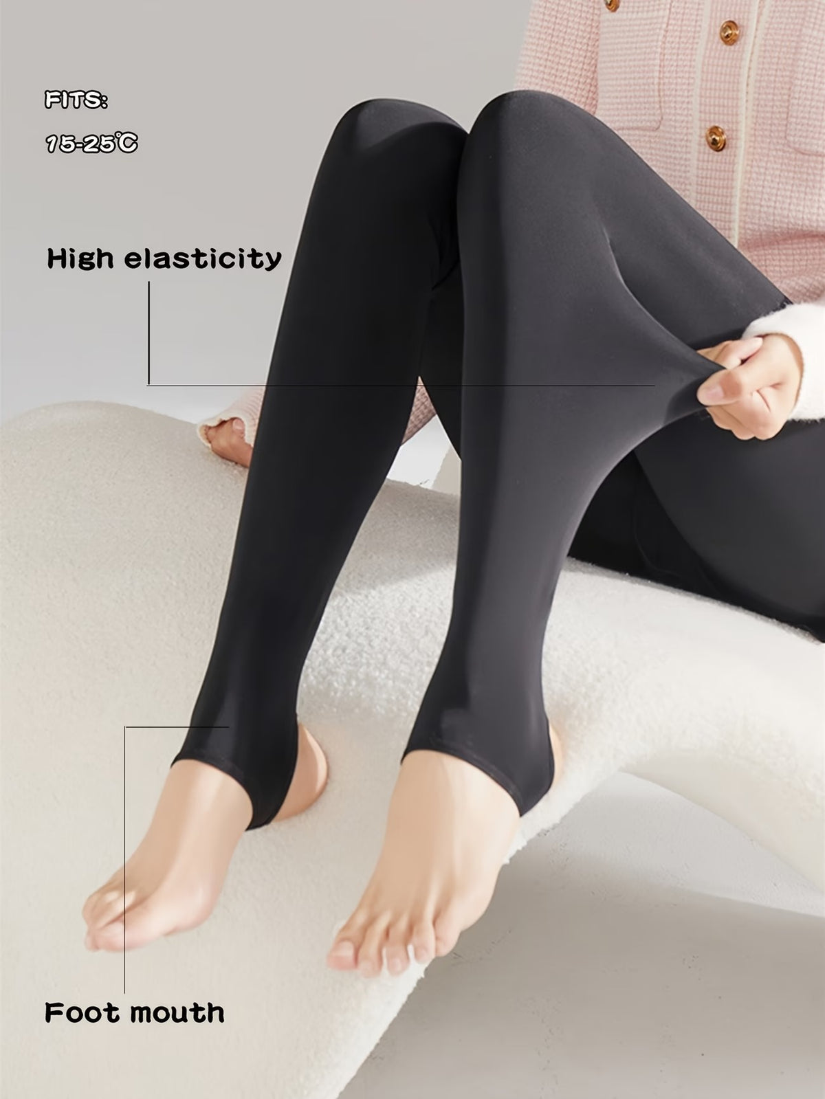 [Women's High-Waisted Leggings] Black High-Waisted Women's Leggings - Comfortable, Breathable with Excellent Elasticity - Perfect for Outdoor And Sourced from Beautiful stocking